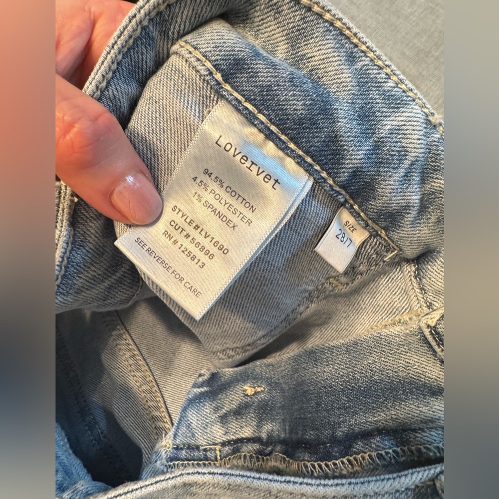 Lovervet by Vervet Cargo Pocket Wide Leg Jeans Size 28 - Picture 4 of 7